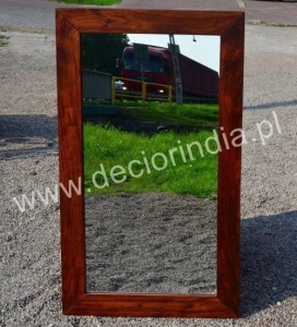 Lustro w ramie z drewna palisandrowego