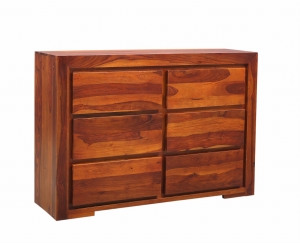 Elegancka komoda z drewna palisandrowego w stylu zen – harmonia natury i minimalizmu