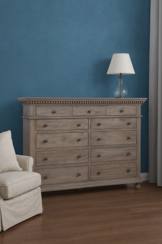 Classic Bedroom with Wooden Dresser.png