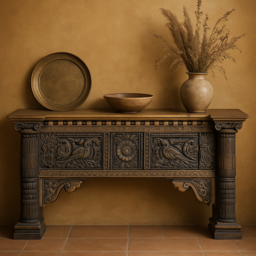 Antique Console with Carved Details.png
