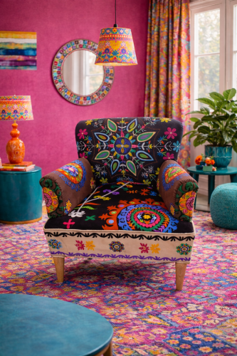Vibrant living room with colorful armchair.png