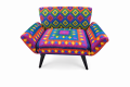Geometric patterns on vibrant armchair.png
