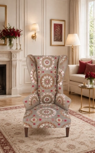 Elegancki sofa z bogatym haftem – luksus i wyjątkowy styl