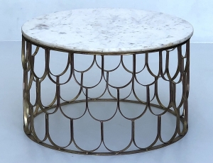 Nowoczesne stolik z metal i marmur 