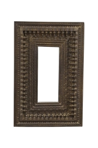 Lustro rzeźbione ciemne drewno