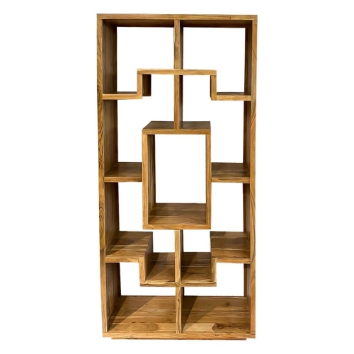 Nowoczesny indyjski drewniany regał z litego drewna