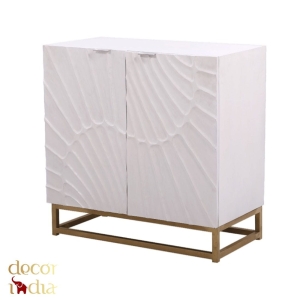 Najnowsza komoda "Biała fala" wykonana z drewna mango 