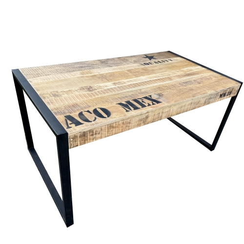 Indyjski drewniany industrialny stół