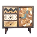 Kolorowa drewniana komoda indyjska loft