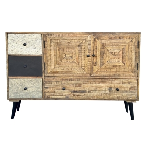 Indyjska drewniana komoda loftowa z drewna mango