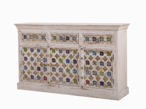 Orientalna indyjska komoda rzeźbiona